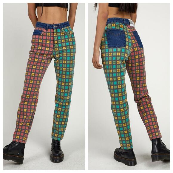 The Ragged Priest Hot Rod Mix Check Dad Jeans - 26 - Picture 15 of 16